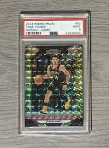 2018-19 Panini Prizm Mosaic Trae Young Camo /25 Rookie Card RC PSA 9 Mint Hawks - Picture 1 of 2