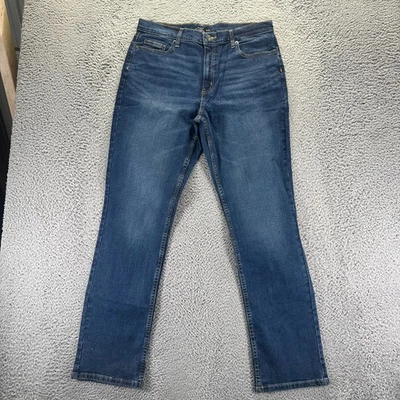Member's Mark Jeans Mens 36x34 Blue Cotton Denim Straight Fit 5-Pockets Stretch - Image 1 of 4