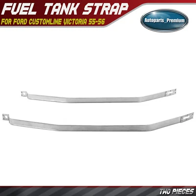 2x correas de tanque de combustible de acero para Ford Customline Fairlane Skyliner Victoria 55-56 Foto 1 de 4