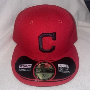 CLEVELAND Guardians MLB NEW ERA 59FIFTY FITTED Size 7 3/4 ON FIELD CAP NE TECH - Picture 1 of 7