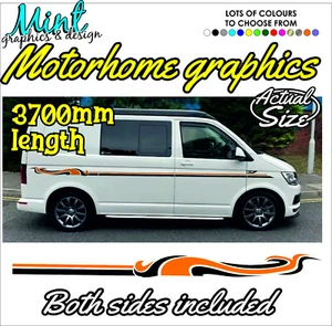 VW CAMPER MOTORHOME GRAPHICS STRIPES UNIVERSAL VAN STICKERS DECAL 027 - Picture 1 of 4
