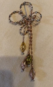 Christopher Radko Hand Beaded Glass Ornament - Bow Ties  94-364-0 - Picture 1 of 3