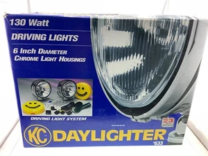 Vintage chromed KC Hilites Daylighter Lights w/ Hard Covers ,harness NOS “WOW” - Picture 1 of 7