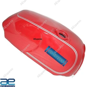 Compatible With Norton Roadster Commando Fuel Tank Steel Red Silver Striped GEc - Picture 1 of 8