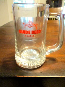 SWEET WATER BREWING COMPANY GUIDE BEER LAGER CLEAR REVERSE PAINTED BEER MUG 5.5' - Picture 1 of 8