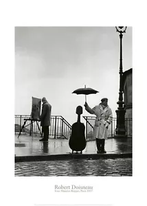 Musician in the Rain Robert Doisneau Art Print Paris 1957 Photo Poster 19.5x27.5 - Picture 1 of 1