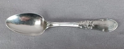 MS Smith Detroit Repousse Floral Scrollwork Martha Coin Silver Spoon - Image 1 of 4