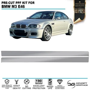 Lower Side Skirt Sills Stone Guard Kit PPF Paint Protection Film For BMW M3 E46 - Picture 1 of 5