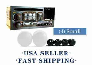 4 Knob Replacement Set Fade Balance Bass Treble fits Delco Radio Chevrolet GM - Bild 1 von 1
