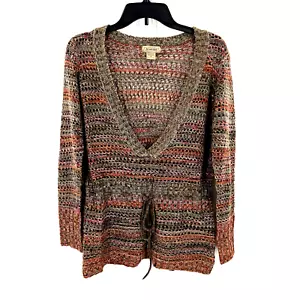 Art And Soul Damen braun offen Strick V-Ausschnitt Boho Pullover Größe Medium - Bild 1 von 15