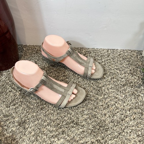 Sandali ECCO cinturino a T zeppa bassa pelle cinturino alla caviglia pelle talpa pelle di serpente 39 US 8 8 5