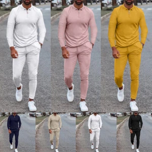 Herren Casual Trainingsanzug Sportanzug Sweatshirt Jacke + Jogginghose Set > - Bild 1 von 20