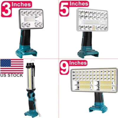 JHJQZCYG Cordless LED Work Light for Makita 18V Max LXT Li-ion Battery Outdoor Flashlight