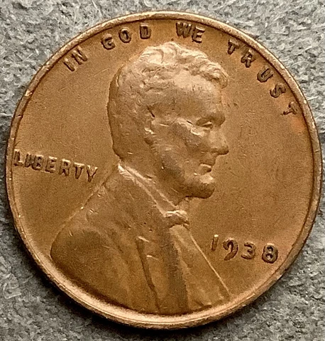 1938 p * Lincoln Wheat Cent - High Grade ~ X049 Cover