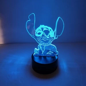 3 D CREATIVE VISUALIZATION LAMP LILO &STITCH COLOR CHANGING NIGHT LIGHT - Picture 1 of 4