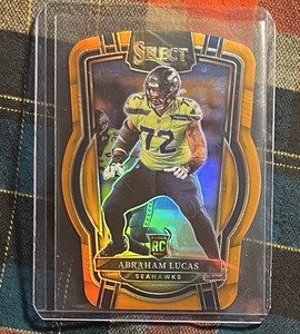 2022 select football Abraham Lucas Orange Die Cut #d/199