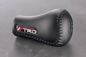 TOYOTA TRD Genuine Leather-Wrapped Stick Shift Knob for 5 speed Cars Black JDM - Picture 1 of 3
