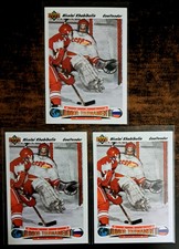 1991-92 UPPER DECK 652 NIKOLAI KHABIBULIN ROOKIE CARD LOT 3 RC