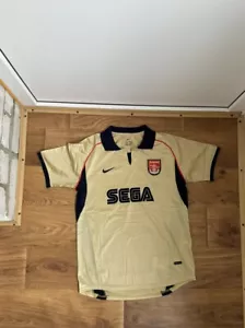 CAMISETA DE FUTBOL DEL ARSENAL LONDRES 2001/2002 NIKE GOLD SEGA RÉPLICA - Imagen 1 de 6