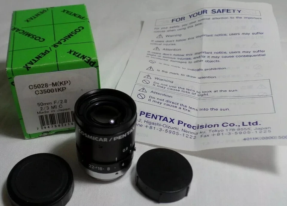 g Vintage Cosmicar Pentax F2.8/50mm M25 Japan Lens C-mount C35001 C5028-M 1385 - Image 1 of 4