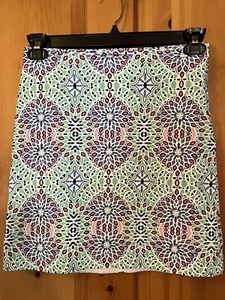 🌸Talbots Rock Damen 2 Petite 2P weiß blau grün Medaillon gefüttert Reißverschluss gebraucht, in einwandfreiem Zustand - Bild 1 von 8