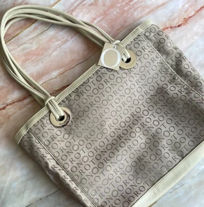 Oroton Stencil Tote Large in Ivory / Taupe Jacquard NWT RRP$495 - Picture 1 of 10