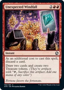 MTG 4x UNEXPECTED WINDFALL EXC - GUADAGNO INATTESO - AFR - MAGIC - Picture 1 of 1
