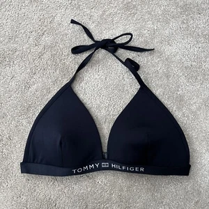 Genuine Tommy Hilfiger Navy Triangle Bikini Top  Wirefree Swimwear Size Medium - Picture 1 of 7