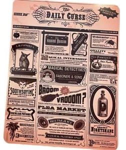 DAILY CURSE Halloween Fun World of Wizardry Classified Ads 8 x12in Aluminum Sign - Picture 1 of 1