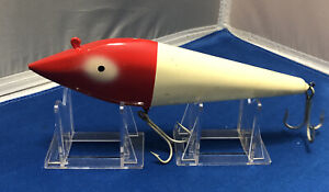 Vintage Boone Cairns Saltwater Fishing Lure Trolling Lure Red/White #2