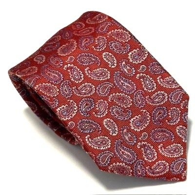 Corbata David Donahue Paisley Calabaza Afilada Lujo Sofisticada Elegancia Precio de venta sugerido por el fabricante 135 USD Foto 1 de 4