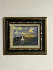 Christliches Gemälde Das Kreuz Kirche OOAK 8x10 Leinwand Tafel - Bild 1 von 7