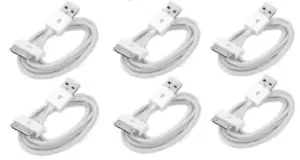 6 PACK 6FT 30 pin USB Charging Data Cable Cord for iPad 1/2/3 iPod Nano 1-6 - Picture 1 of 1