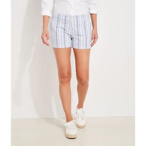 Vineyard Vines Womens Seersucker 3.5" Every Day Striped Shorts 4 Blue Pink Chino - Picture 1 of 7