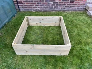 WOODEN RAISED BED VEGETABLE GARDEN PLANTER TANALISED DECKING 2ft 3FT 4FT 120 cm - Picture 1 of 2