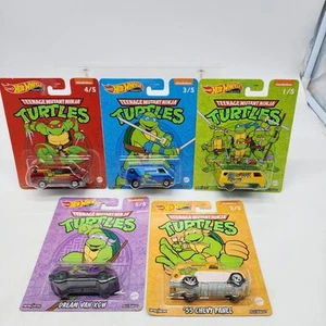 UH 2022 Hot Wheels Premium Nickelodeon Teenage Mutant Ninja Turtles Full Set - Picture 1 of 13