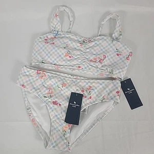 NWT Abercrombie Kids 2 piece Bikini Checkered Fruit Pattern Sz 9/10 - Picture 1 of 5