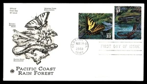 Mayfairstamps US FDC 2000 Butterfly and Salamanders First Day Cover aau_00971 - Picture 1 of 2