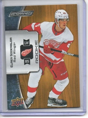 2022-23 UD Engrained Oak Rookie Elmer Soderblom #/299 Red Wings - Image 1 of 2