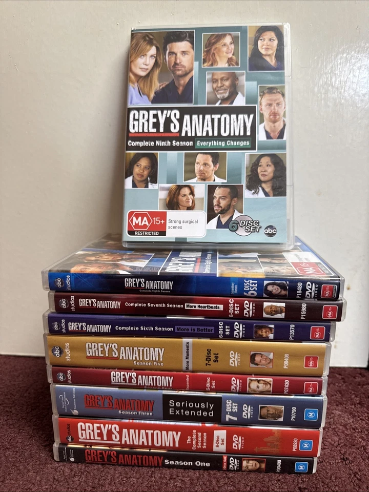 Grey's Anatomy Dvd Greys Series 1-9 Season 1 2 3 4 5 6 7 8 9 Set Bundle Region 4 - image 1 of 1