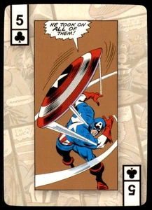Tarjetas de póker Marvel Capitán América 2013 "...Todos ellos" cómic inglés #5 clubes - Imagen 1 de 2