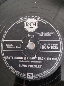 ELVIS PRESLEY SANTA CLAUS IS BACK IN TOWN 78RPM RCA. 1025 - Picture 1 of 4