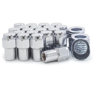20 Lug Nuts 12x1.5 Chrome Flat Top Mag .75 Shank Keystone Offset Washers - Picture 1 of 4