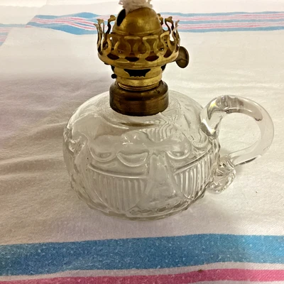 Старинный палец лампа шершень горелка w/щит узор шершень горелка - #4733 - Изображение 1 из 4