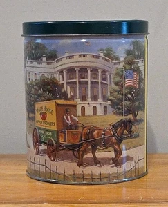 White House Apple Cider Advertising Collectible Tin 5"x8" and JIGSAW PUZZLE - Picture 1 of 8