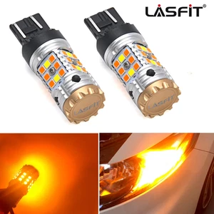 Lasfit T3 Series 7440 7443 Ámbar LED Señal de Giro Bombillas CanBus Sin Flash Rápido - Imagen 1 de 14
