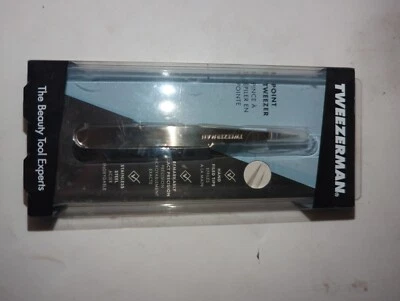 Tweezerman Stainless Steel Point Tweezer Eyebrow Precision Classic Stainless 124 - Image 1 of 2