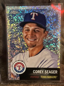2022 topps chrome platinum corey seager Mini Diamond Numbered 58 Out Of 150