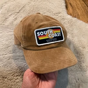 South Coast Surfboards Baseball Hat Patch Front Corduroy Brown - Picture 1 of 6