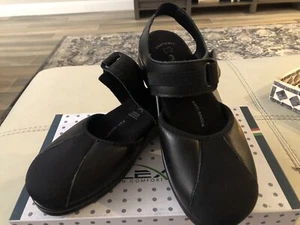 Flexus by Spring Step Women's Nedra Flat Sandals Black Size 6.5-7 Eur 37 - Picture 1 of 10